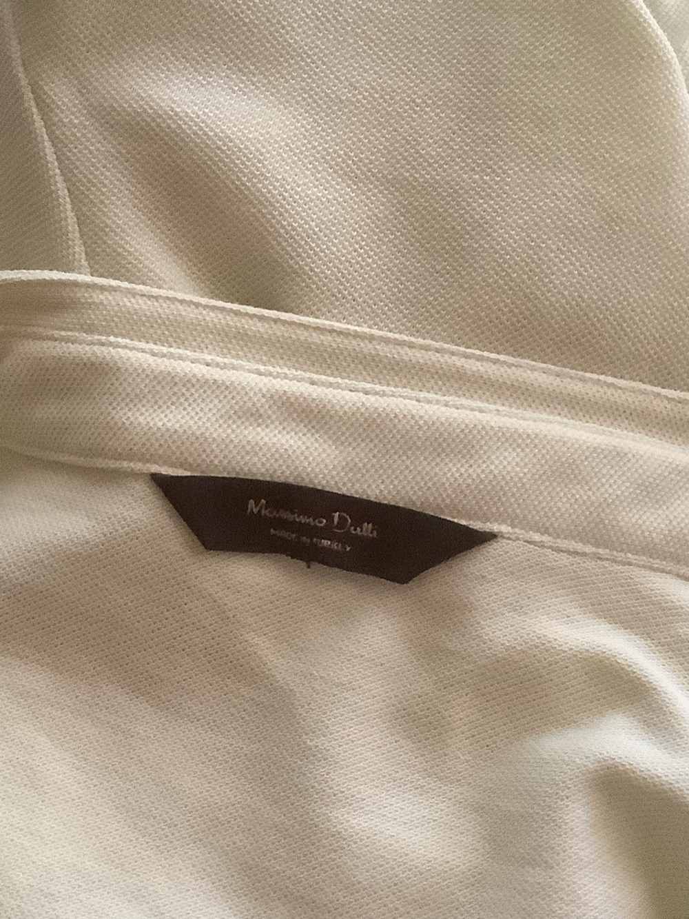 Massimo Dutti Sz L Men's Short-Sleeve Polo Shirt collarless - Picture 9 of 10